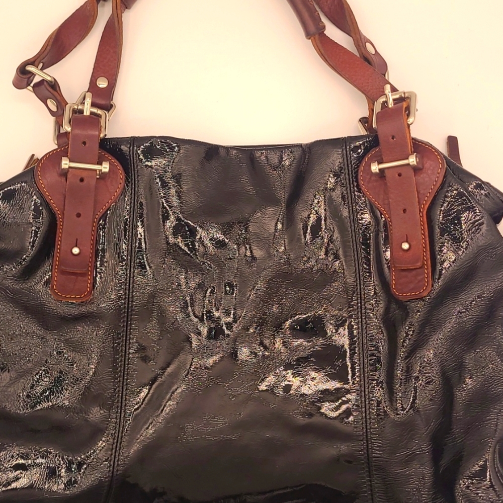 Pauric Sweeney Patent Leather Shoulder Bag. Made in Italy - Picture 5 of 11
